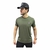 CAMISETA THANKFIELD MASCULINA VERDE MILINTAR BASICA COM LOGO