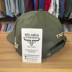 BONÉ TXC #409 VERDE MILITAR CUSTOM BORDADO LOGO FRONTAL - SELARIA GUIMARÃES