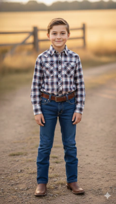 CALÇA MASCULINA TASSA INFANTIL BOYS COWBOY CUT BLUE na internet