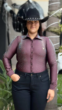 BODY MAVOLLE ROXO HARAS FULL STRASS PRETEÇÃO UV ESPORTIVO na internet