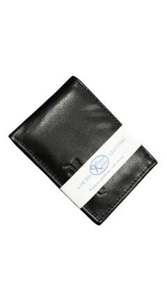 CARTEIRA COURO LEGÍTIMO PORTA CARTÃO CEDULAS 2 REPARTIÇÕES