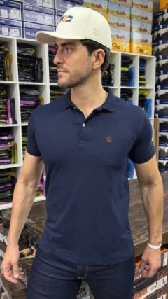 CAMISA GOLA POLO TXC MASCULINA SLIM MARINHO ESTAMPADA - SELARIA GUIMARÃES