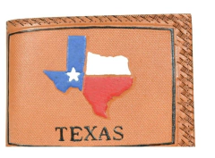 CARTEIRA DE COURO LEGITIMO DESENHO TEXAS PYRAMID