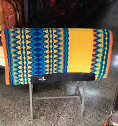 MANTA NAVAJO AMARELO/VERDE/AZUL BOOTS HORSE LÃ 34X36