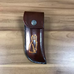 BAINHA PARA CANIVETE MÉDIA COURO LEGITIMO REBAIXO MULA