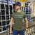 CAMISA TXC MASCULINA VERDE MILITAR RECULAR CUSTOM LOGO PRETO na internet