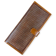 CARTEIRA FEMININA DE COURO LEGITIMO BORDADA GRANDE PYRAMID na internet