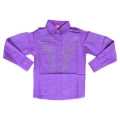 CAMISETE WEST COUNTRY INFANTIL LILAS BORDADA BOIADEIRA