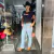CALÇA FEMININA RETA COM LYCRA CÓS ALTO DELAVE - comprar online