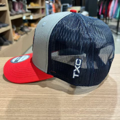 BONÉ TXC TELA HIGH SNAP SARJA CINZA BORDADO AMERICAN #411 na internet