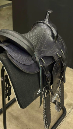 SELA AMERICANA COURO PRETO PARA TRABALHO PASSEIO CAVALGADA - comprar online