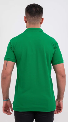 CAMISA GOLA POLO TXC MASCULINA REGULAR PIQUET BORDADA VERDE na internet