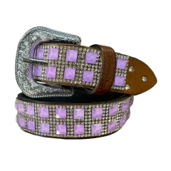 CINTO INFANTIL FEMININO EM PEDRARIA LILÁS LUXO E STRASS - loja online