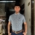 CAMISA MASCULINA THANKFIELD XADREZ MANGA CURTA AZUL CINZA BR - comprar online