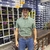 CAMISA TXC MASCULINA MANGA CURTA SLIM TAFETA VERDE BORDADA na internet