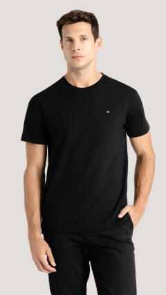 CAMISA MASCULINA MALHA TOMMY HILFIGER PRETA