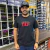 CAMISA THANKFIELD MASCULINA PRETA BORDADA TKF VERMELHA - SELARIA GUIMARÃES