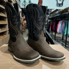 BOTA TEXANA VIMAR MASCULINA COURO LEGITIMO PRETO/CAFÉ na internet