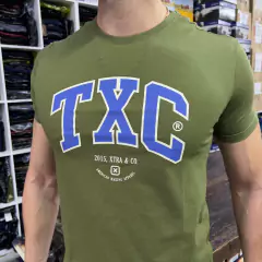 CAMISA MASCULINA TXC VERDE MILITAR REGULAR CLASSIC ESTAMPADA - SELARIA GUIMARÃES