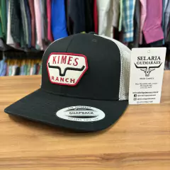 BONÉ KIMES RANCH IMPORTADO ORIGINAL PRETO CINZA LOGO FRONTAL - comprar online