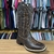 BOTA TEXANA FEMININA COURO LEGITIMO FORRO COURO CACHARREL FÓSSIL CAFÉ CANO 30CM - SELARIA GUIMARÃES