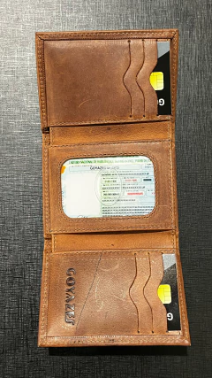 CARTEIRA GOYAZES COURO DALLAS TERRA BARRIGA JACARE C-2334 - comprar online