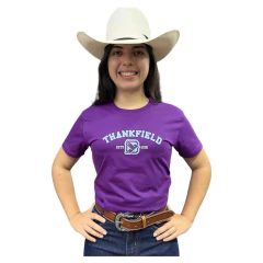 T-SHIRT BABY LOOK THANKFIELD FEMININA ROXO