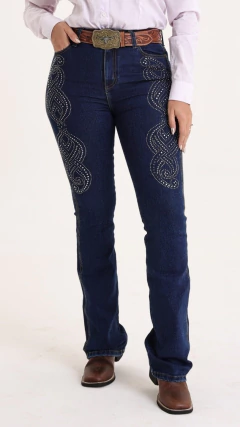 CALÇA FEMININA PURA RAÇA BOOT COUNTRY STRASS ARABESCO