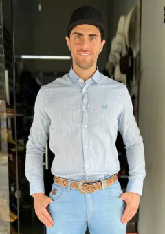 CAMISA MANGA LONGA TXC EXTRA REGULAR FIT AZUL - comprar online