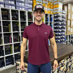 CAMISA MASCULINA GOLA POLO THANKFIELD BORDADA VINHO - comprar online
