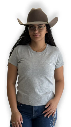 CAMISETA TXC FEMININA CLASSIC MESCLA BORDADA