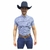 CAMISA MASCULINA XADREZ PEQUENO AZUL ROYAL MANGA CURTA SLIM