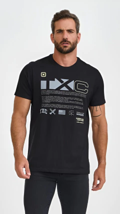 CAMISETA TXC MASCULINA REGULAR MALHA FRASES ESTAMPADA PRETA