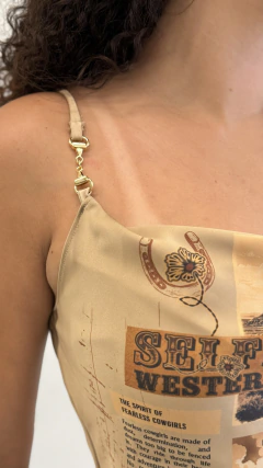 VESTIDO FEMININO COUNTRY MIDI WANTED WILD GIRL BEGE - loja online