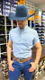 CAMISA MASCULINA XADREZ AZUL BEBÊ MANGA CURTA SLIM - comprar online