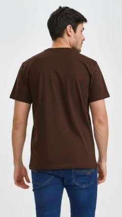 CAMISETA TXC MASCULINA REGULAR MALHA ESTAMPADA MARROM - comprar online