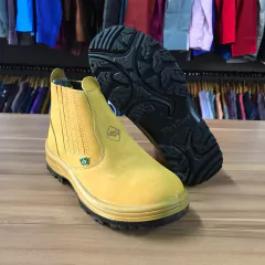 BOTINA NOBUCK MARROM E CASTOR UNISSEX - FLEX FORT na internet