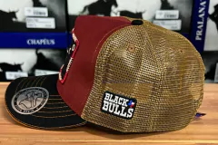 BONÉ BLACK BULLS VINHO E PRETO LONGHORN CORES BANDEIRA TEXAS na internet