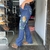 CALÇA FEMININA BORDADO E STRASS NA PERNA E NO BOLSO DE TRÁS - loja online