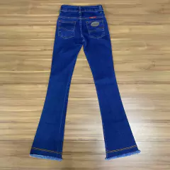 CALÇA WEST COUNTRY INFANTIL BORDADO VERMELHO E AZUL NA BARRA - loja online