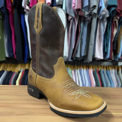 BOTA TEXANA MASCULINA CRAZY MOSTARDA FÓSSIL TABACO CANO 27CM - loja online