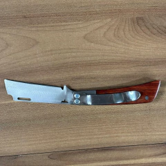 Imagem do CANIVETE ARTESANAL GRANDE CABO DE MADEIRA E LÂMINA QUADRADA