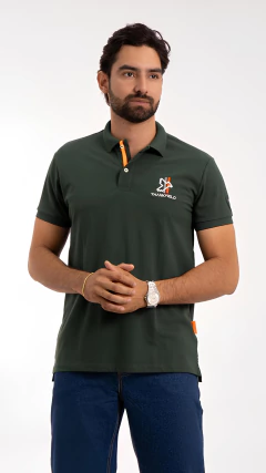 CAMISA MASCULINA GOLA POLO THANKFIELD VERDE BORDADO - comprar online