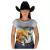 T-SHIRT ESTAMPADA DOIS CAVALO FEMININA