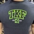 CAMISETA THANKFIELD MASCULINA PRETA BORDADA VERDE NEON - comprar online
