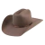 CHAPÉU PRALANA AMERICAN WEST ABA 11 QUADRADA TAUPE COM CAIXA