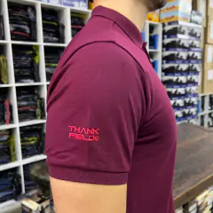 CAMISA MASCULINA GOLA POLO THANKFIELD BORDADA VINHO - loja online