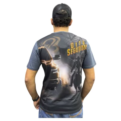 CAMISA OITO SEGUNDOS MASCULINA CINZA COWBOY E CAMINHONETE