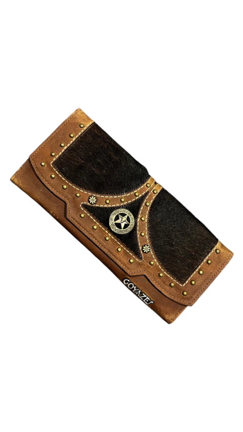 CARTEIRA GOYAZES COURO DALLAS FURTA COR PELO PRETO C-2518