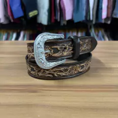 CINTO INFANTIL LUXO BORDADO FLORES - SELARIA GUIMARÃES